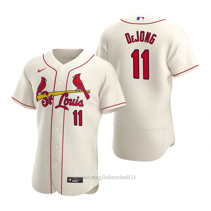 Maglia Baseball Uomo St. Louis Cardinals Paul Dejong Autentico 2020 Alternato Crema